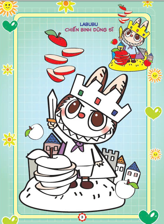 bé tô màu labubu chiến binh quái vật - Ảnh 5