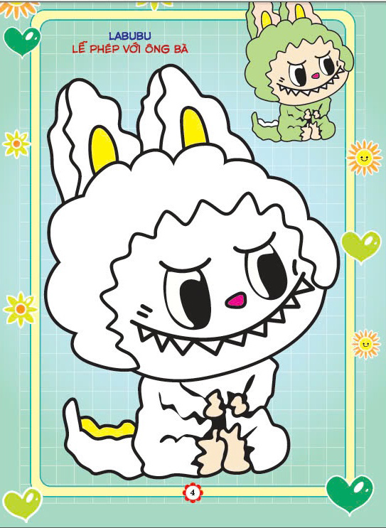 bé tô màu labubu chiến binh quái vật - Ảnh 6