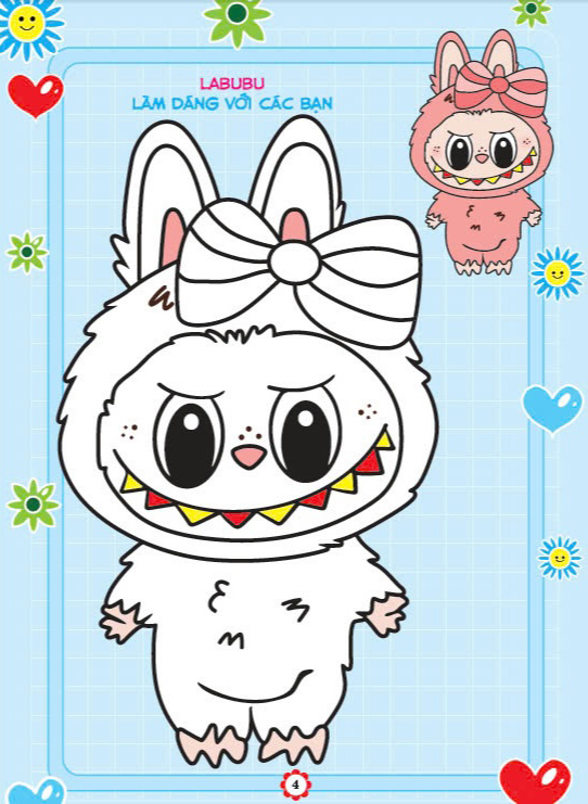 bé tô màu labubu dịu dàng và lãng mạn - Ảnh 5