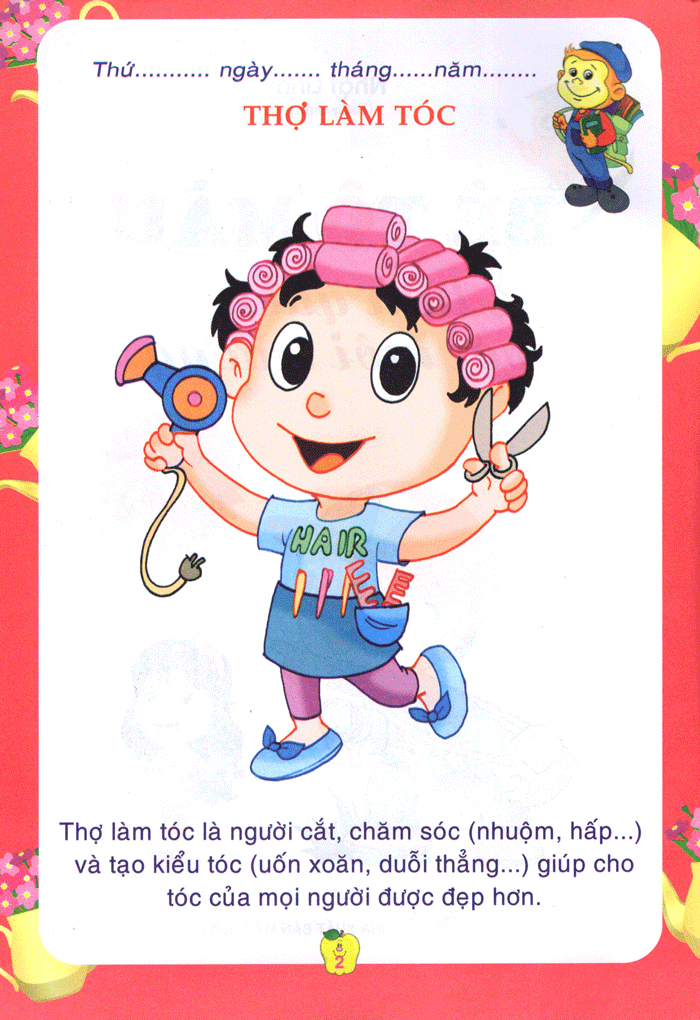 bé tô màu & làm quen với môi trường - nghề nghiệp - Ảnh 3