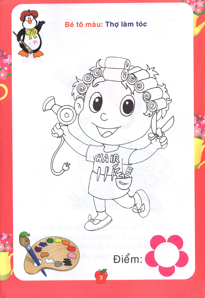 bé tô màu & làm quen với môi trường - nghề nghiệp - Ảnh 4