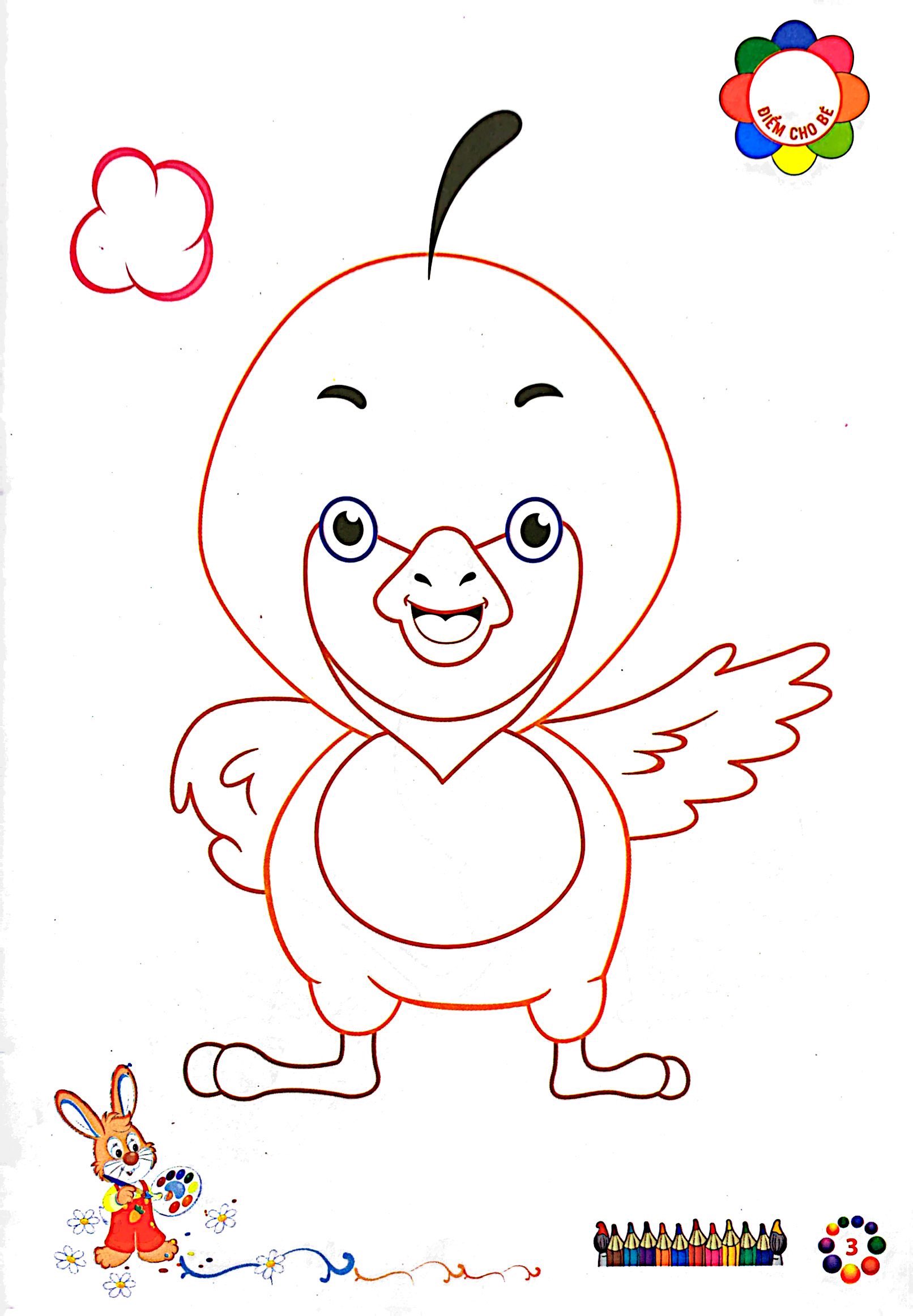 bé tô màu mẫu giáo - chim - Ảnh 5