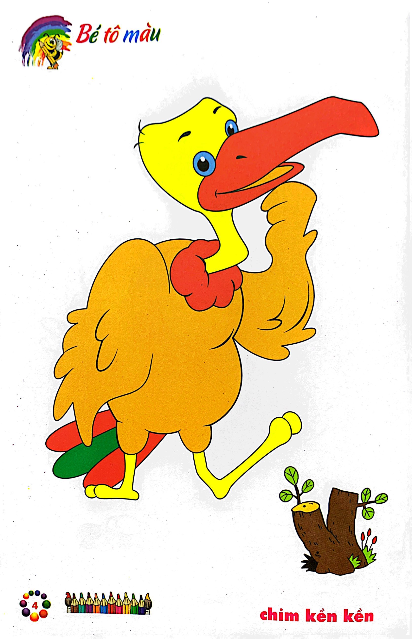 bé tô màu mẫu giáo - chim - Ảnh 6