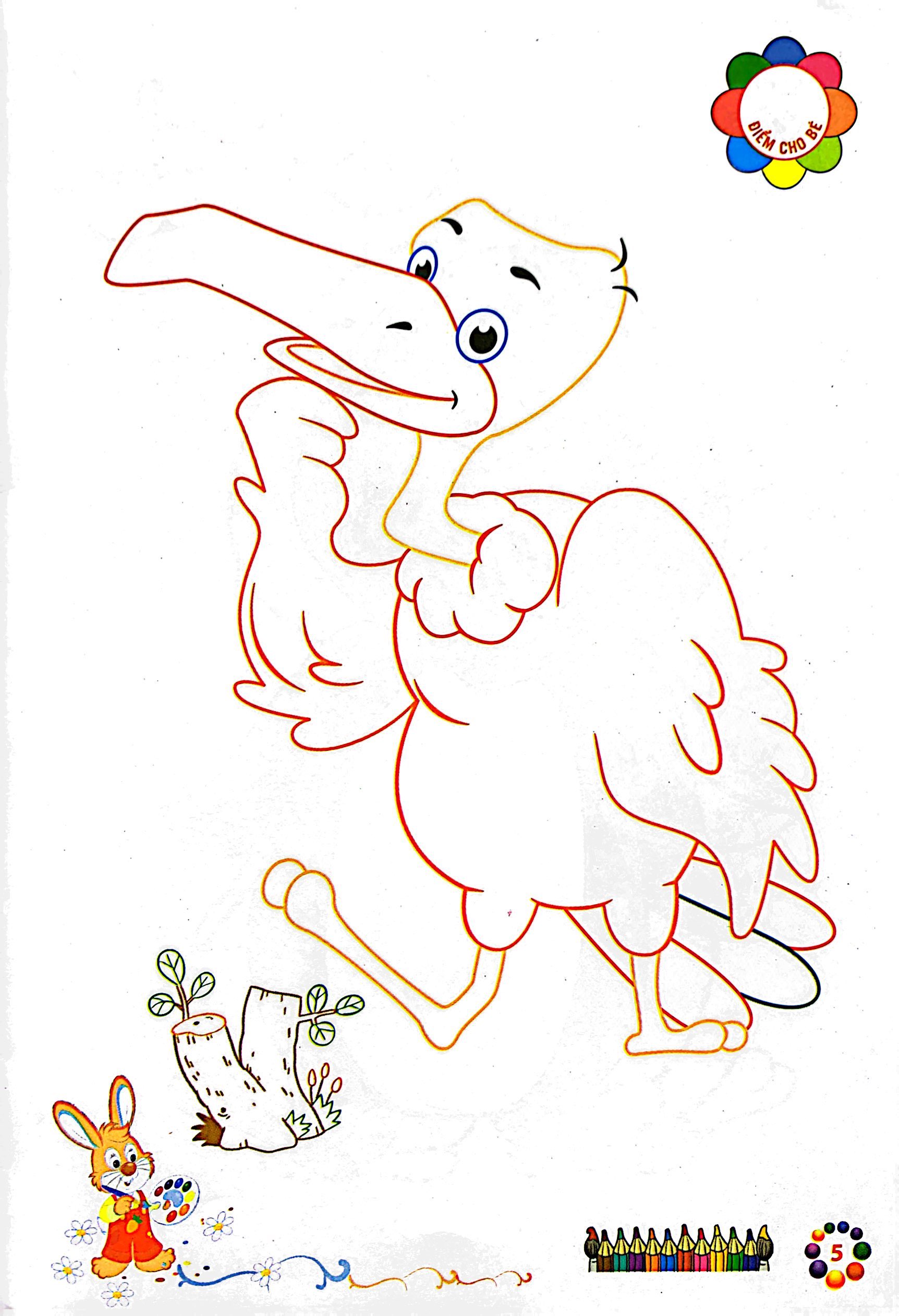 bé tô màu mẫu giáo - chim - Ảnh 7