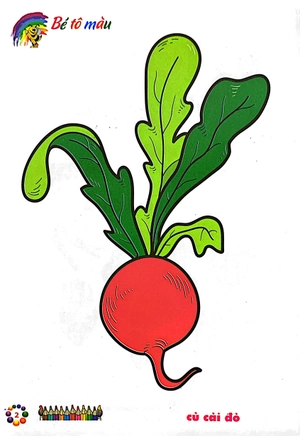 bé tô màu mẫu giáo - rau củ quả - Ảnh 4
