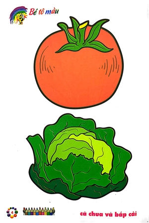 bé tô màu mẫu giáo - rau củ quả - Ảnh 6