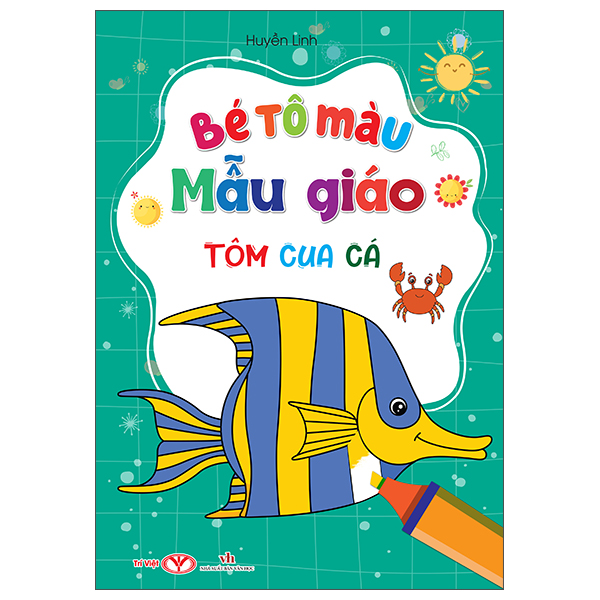 bé tô màu mẫu giáo - tôm cua cá