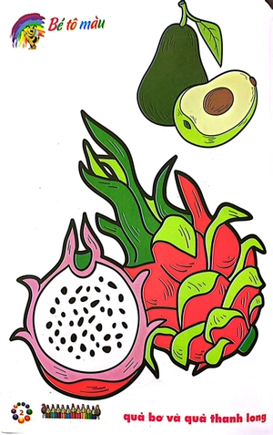 bé tô màu mẫu giáo - trái cây - Ảnh 4