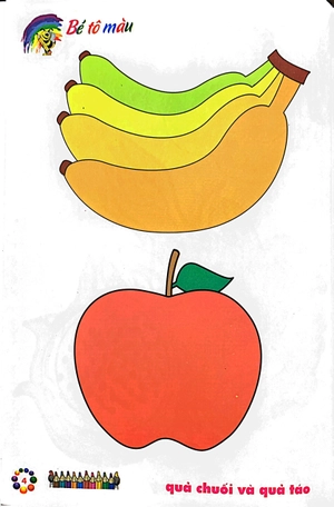 bé tô màu mẫu giáo - trái cây - Ảnh 6