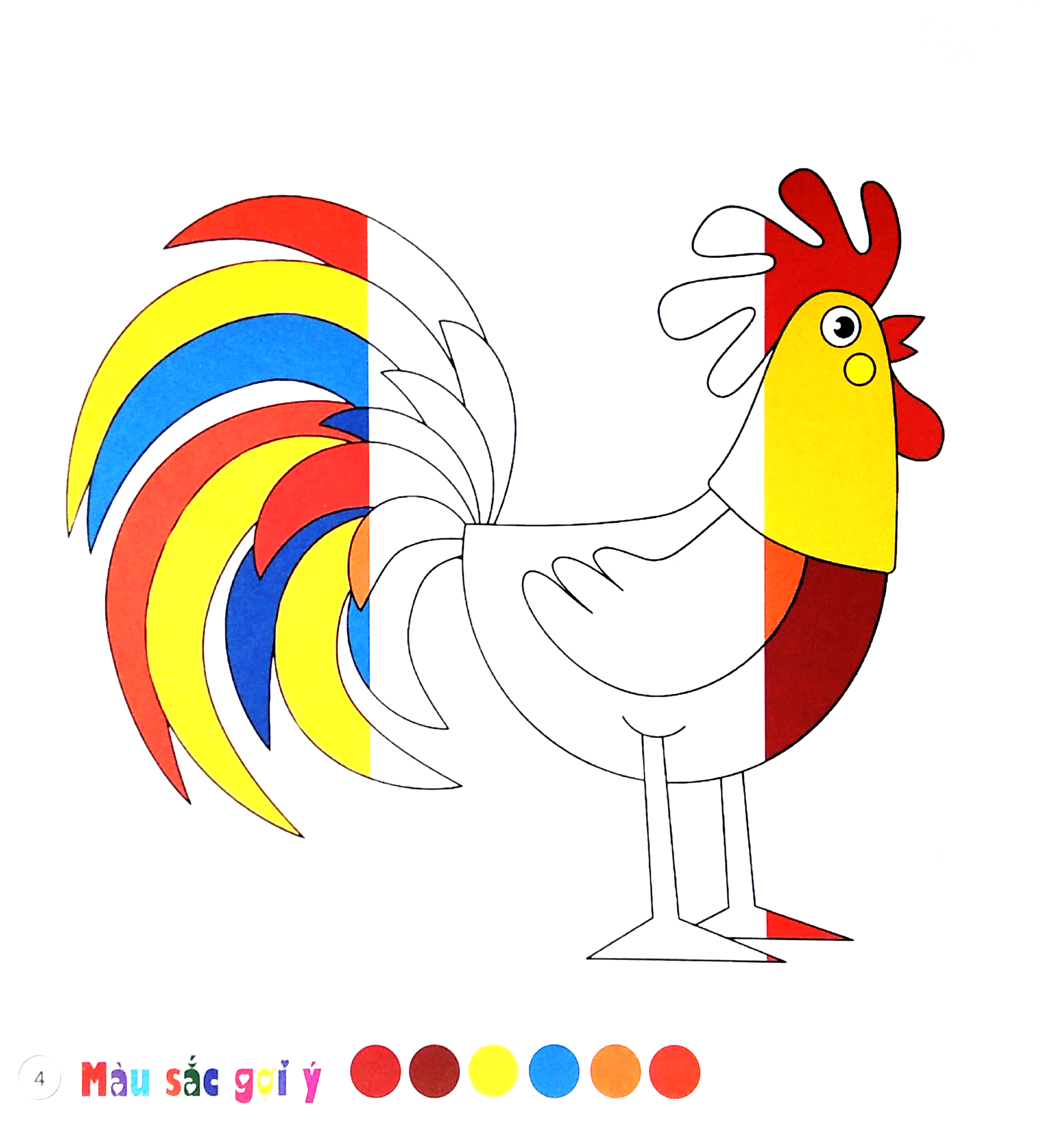 bé tô màu sáng tạo - tô màu theo gợi ý - Ảnh 5