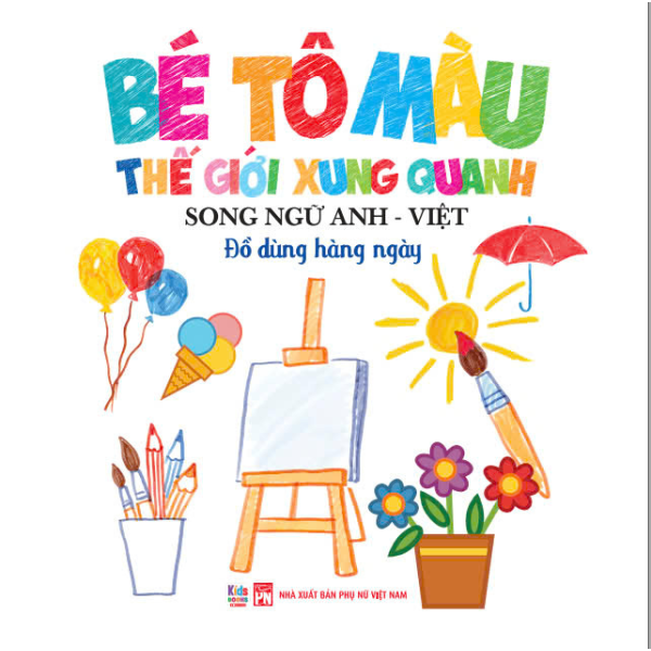 bé tô màu thế giới xung quanh - song ngữ anh-việt - đồ dùng hàng ngày - Ảnh 3