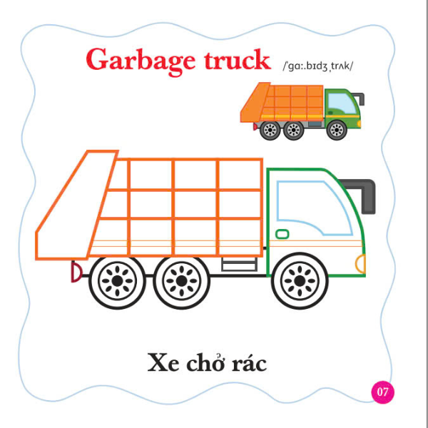 bé tô màu thế giới xung quanh - song ngữ anh-việt - phương tiện giao thông - Ảnh 4