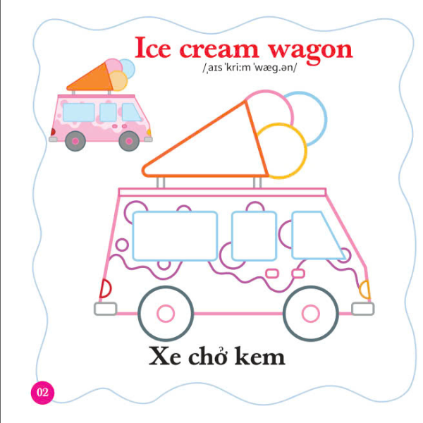 bé tô màu thế giới xung quanh - song ngữ anh-việt - phương tiện giao thông - Ảnh 5