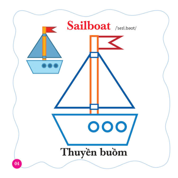 bé tô màu thế giới xung quanh - song ngữ anh-việt - phương tiện giao thông - Ảnh 6
