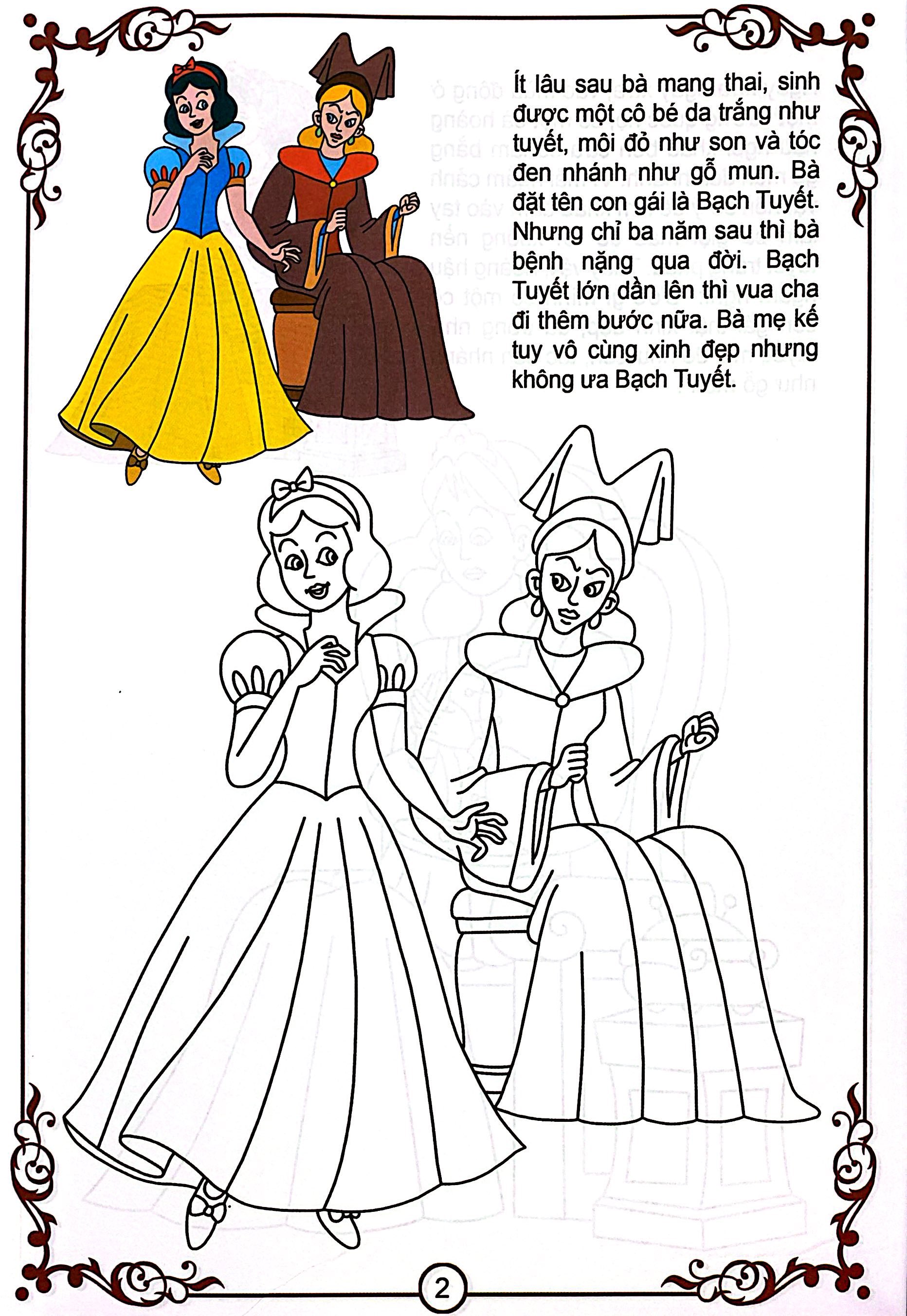 Bé Tô Màu Và Đọc Truyện - Các Nàng Công Chúa - Bạch Tuyết Và Bảy Chú Lùn (Tái Bản 2025) - Ảnh 4