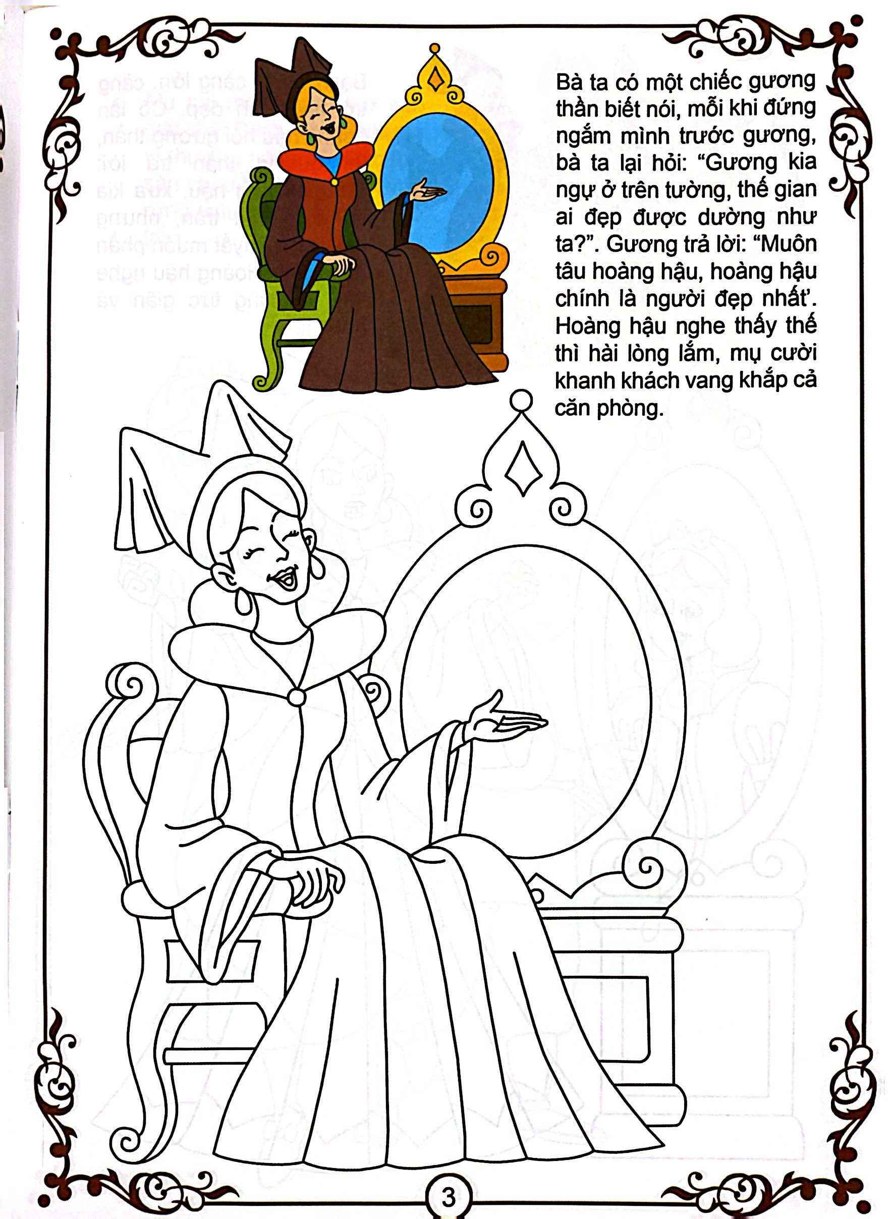 Bé Tô Màu Và Đọc Truyện - Các Nàng Công Chúa - Bạch Tuyết Và Bảy Chú Lùn (Tái Bản 2025) - Ảnh 5