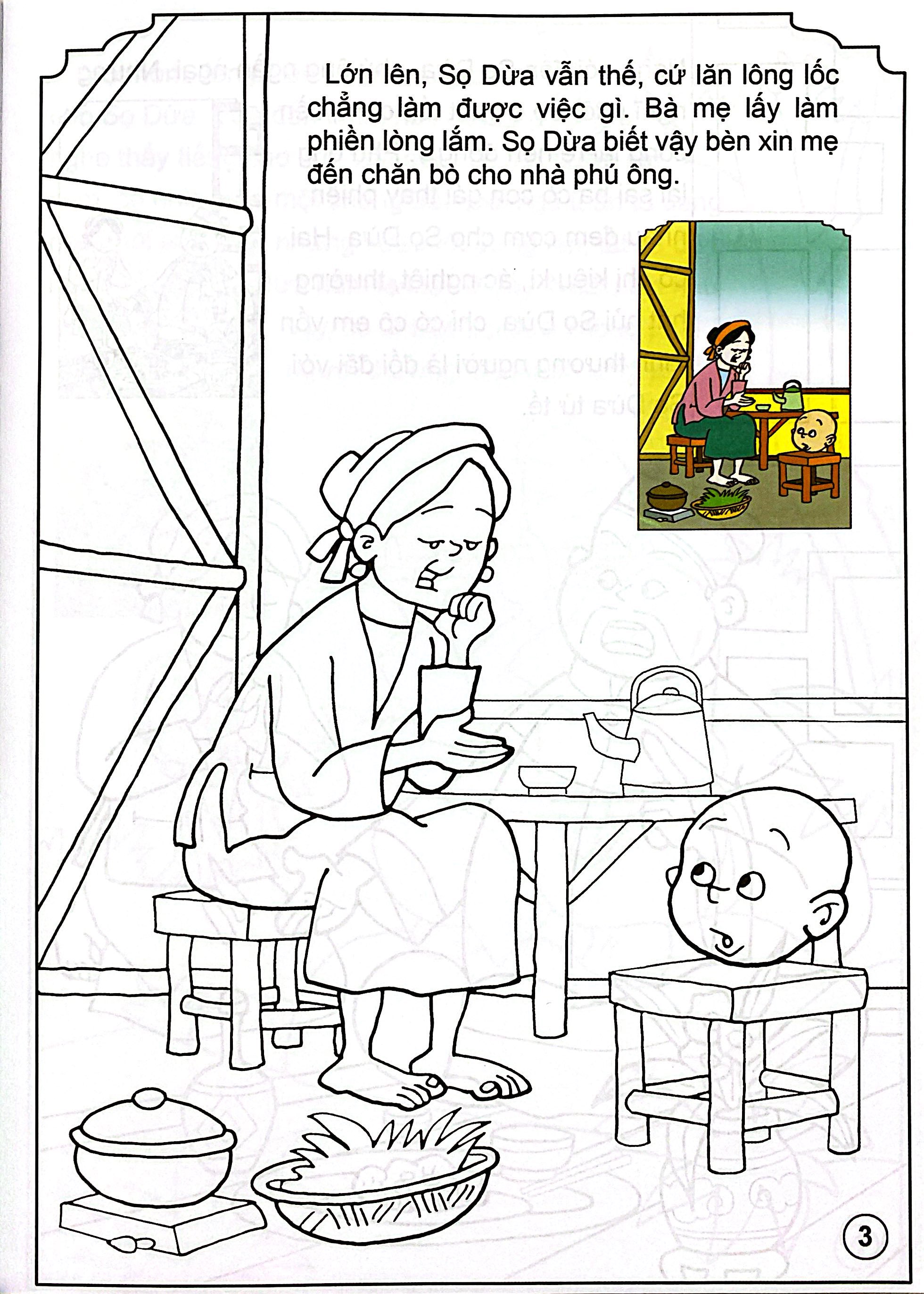 Bé Tô Màu Và Đọc Truyện - Cổ Tích Việt Nam - Chàng Sọ Dừa (Tái Bản 2025) - Ảnh 5