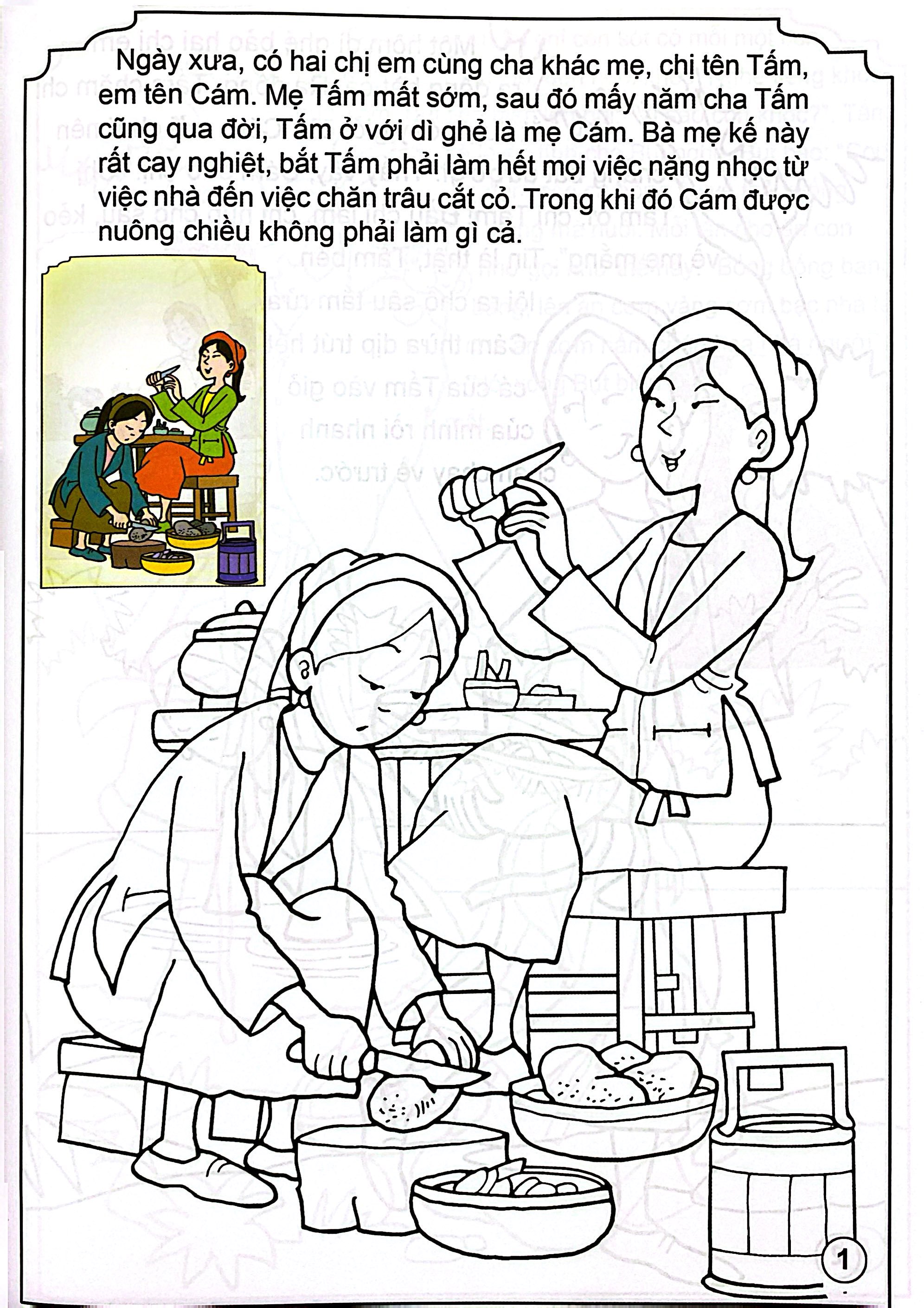 Bé Tô Màu Và Đọc Truyện - Cổ Tích Việt Nam - Tấm Cám (Tái Bản 2025) - Ảnh 3