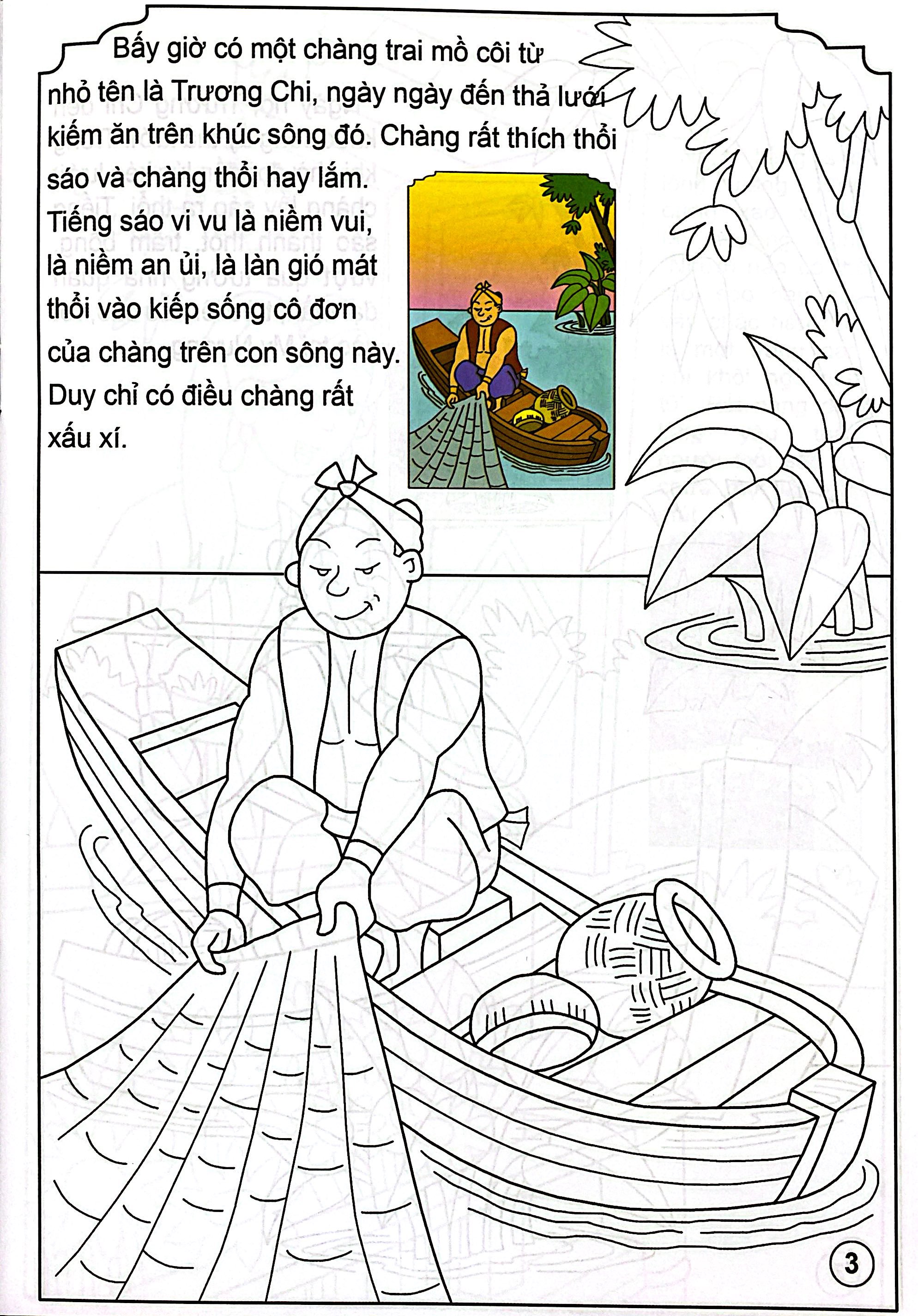 Bé Tô Màu Và Đọc Truyện - Cổ Tích Việt Nam - Tiếng Sáo Trương Chi (Tái Bản 2025) - Ảnh 5