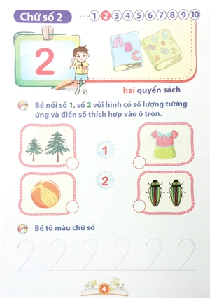 bé vào lớp 1 - bé làm quen với chữ số - Ảnh 6