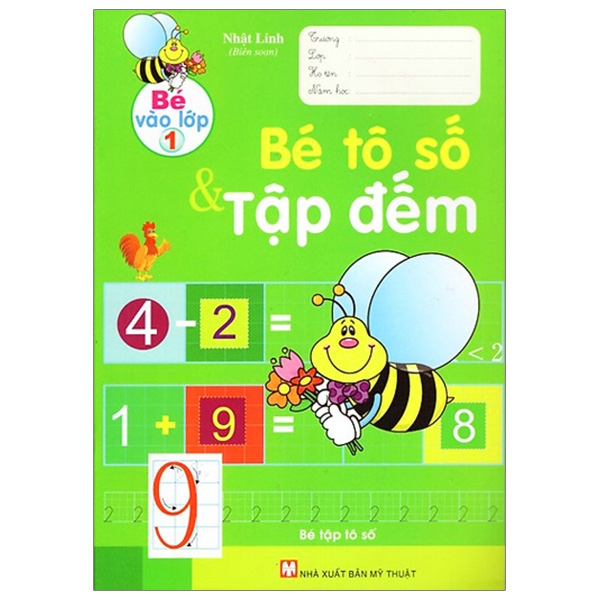 bé vào lớp 1 - bé tô số và tập đếm