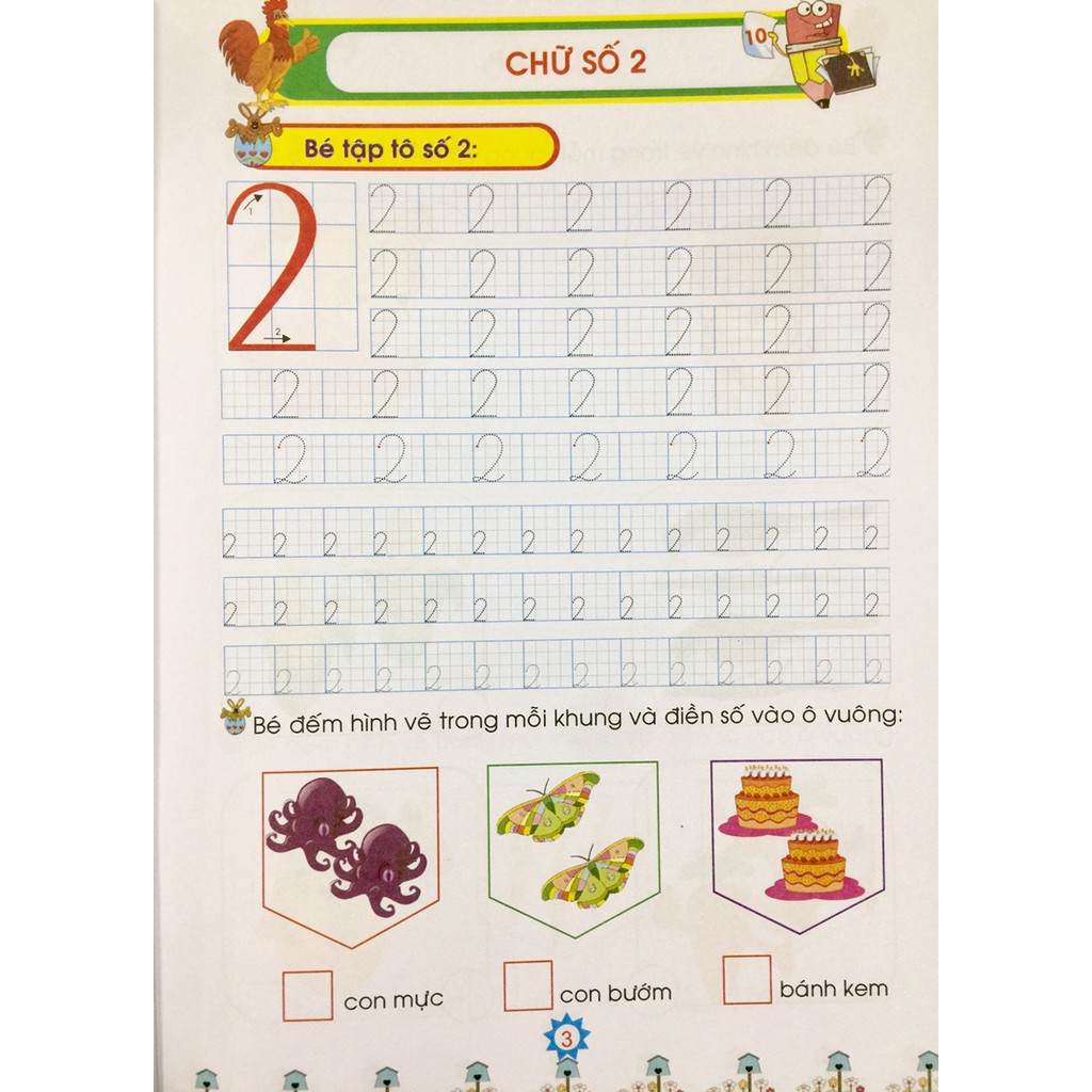 bé vào lớp 1 - bé tô số và tập đếm - Ảnh 3