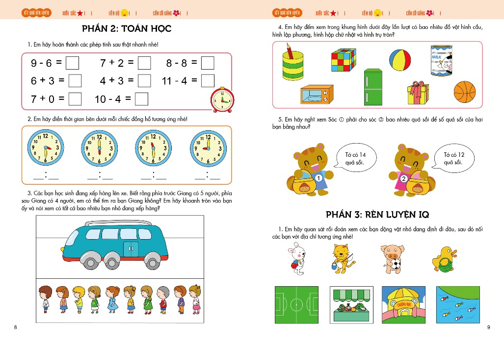 bé vào lớp 1 - đề ôn tập vào lớp 1 - Ảnh 2