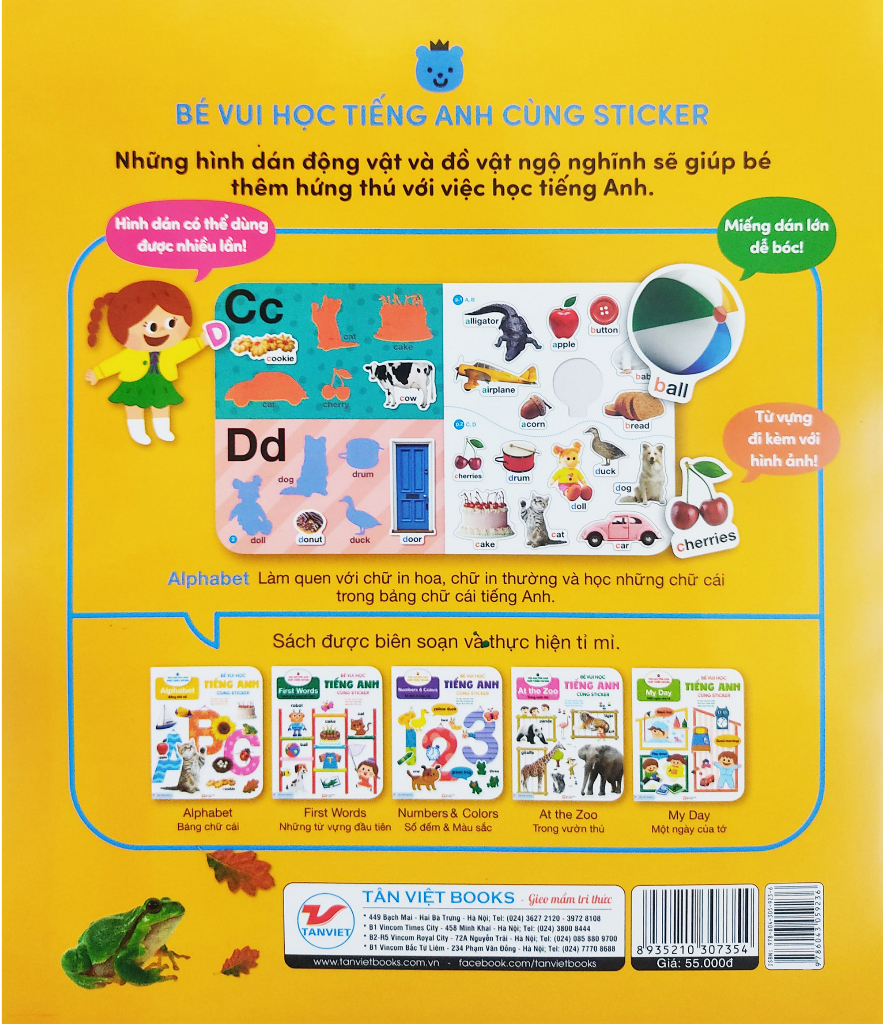bé vui học tiếng anh cùng sticker - alphabet - bảng chữ cái - Ảnh 6