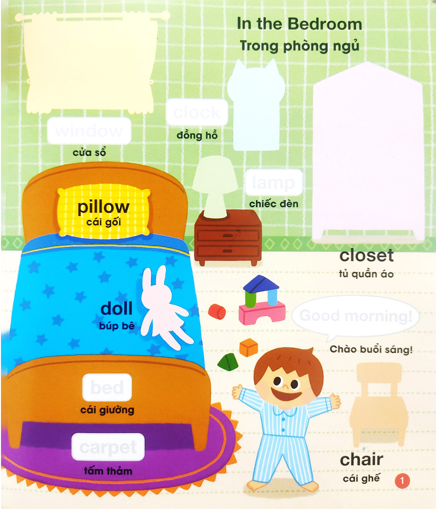 bé vui học tiếng anh cùng sticker - my day - một ngày của tớ - Ảnh 3