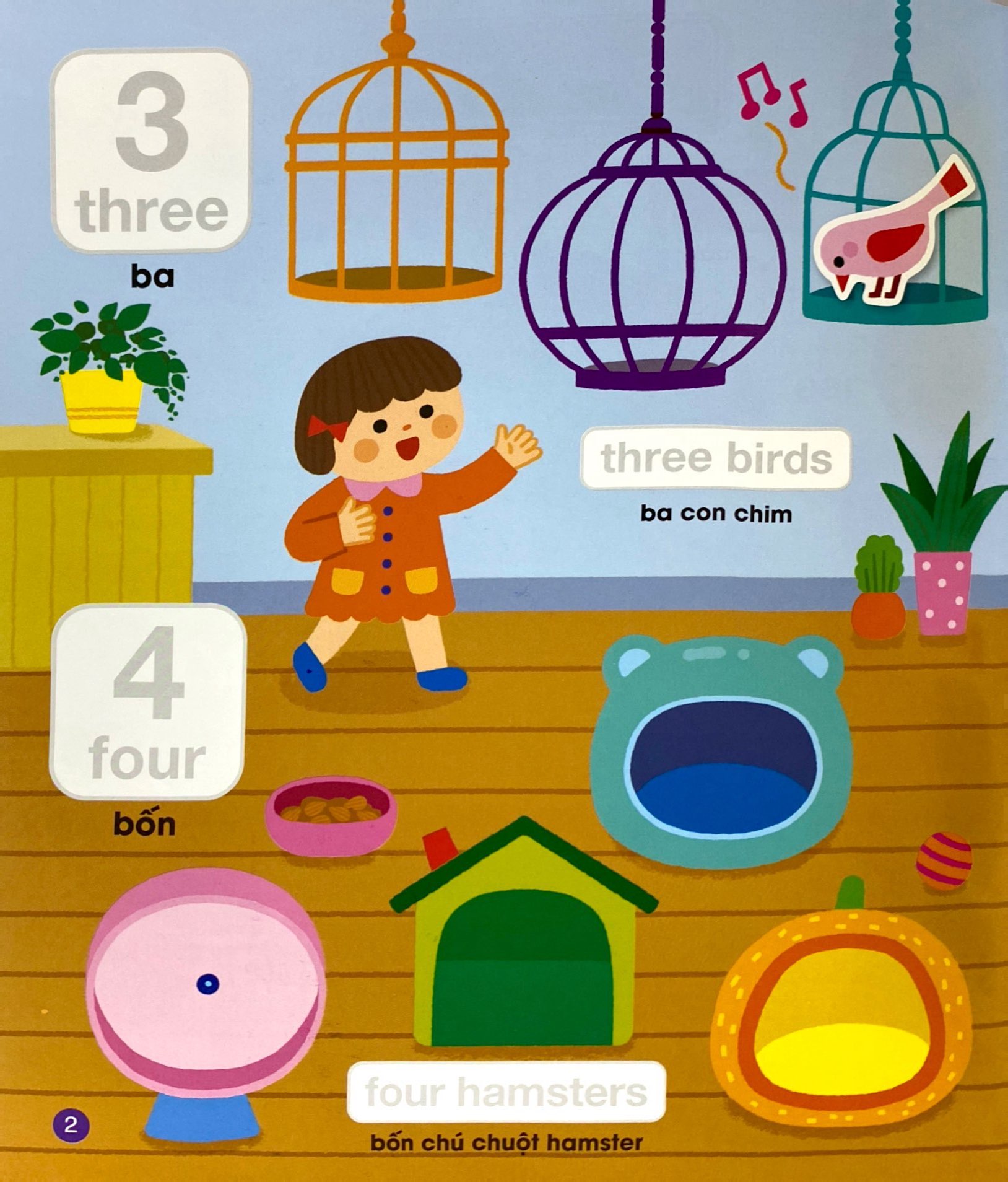 bé vui học tiếng anh cùng sticker - numbers and colors - số đếm và màu sắc - Ảnh 4