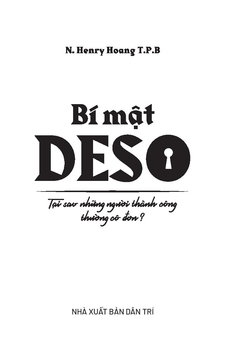 Bí Mật Deso - Tại Sao Những Người Thành Công Thường Cô Đơn? - Ảnh 4