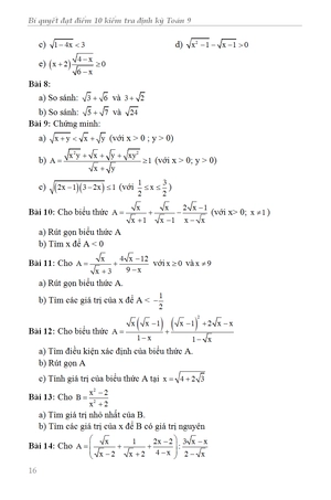 bí quyết đạt điểm 10 kiểm tra định kỳ toán 9 - Ảnh 17