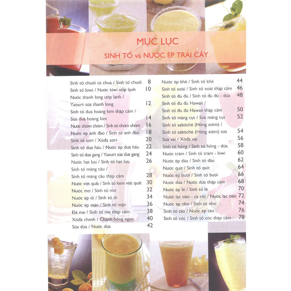 bí quyết pha chế sinh tố & nước ép trái cây (tái bản) - Ảnh 4