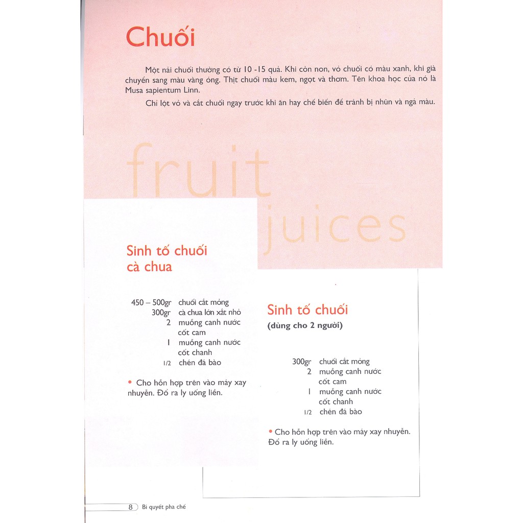 bí quyết pha chế sinh tố & nước ép trái cây (tái bản) - Ảnh 6