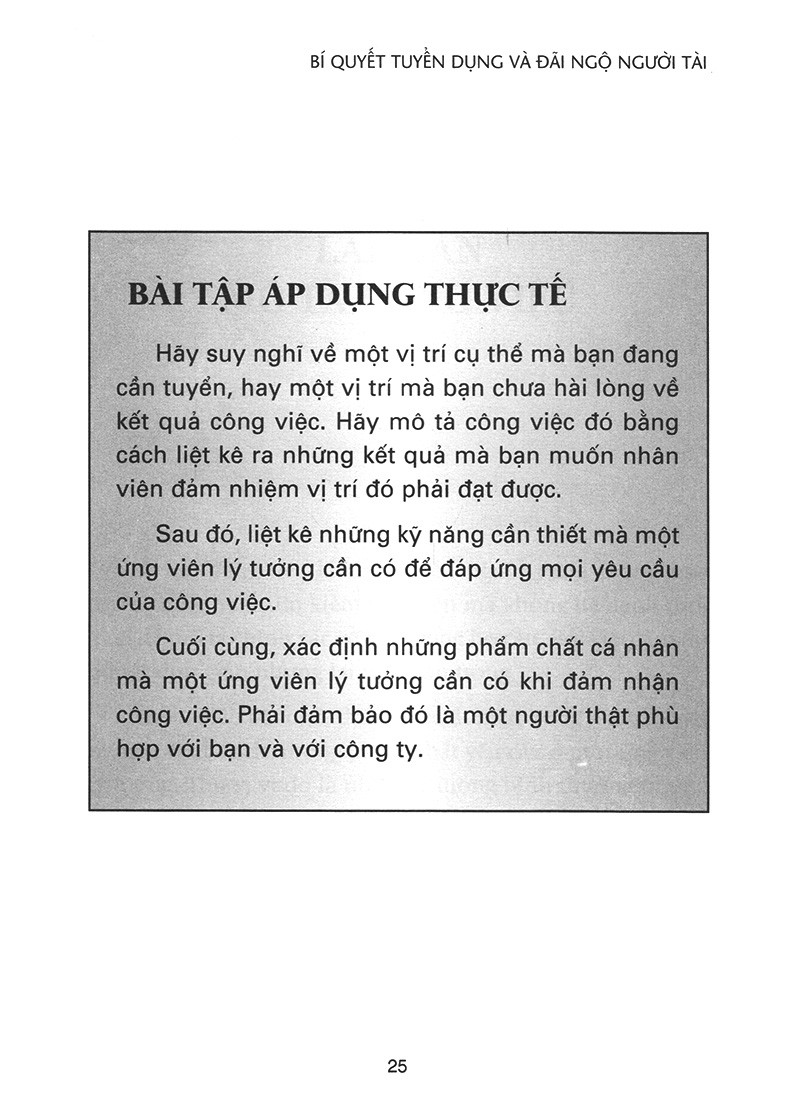 bí quyết tuyển dụng & đãi ngộ người tài (tái bản) - Ảnh 17