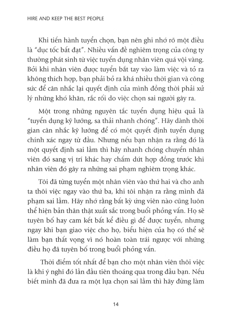 bí quyết tuyển dụng & đãi ngộ người tài (tái bản) - Ảnh 7