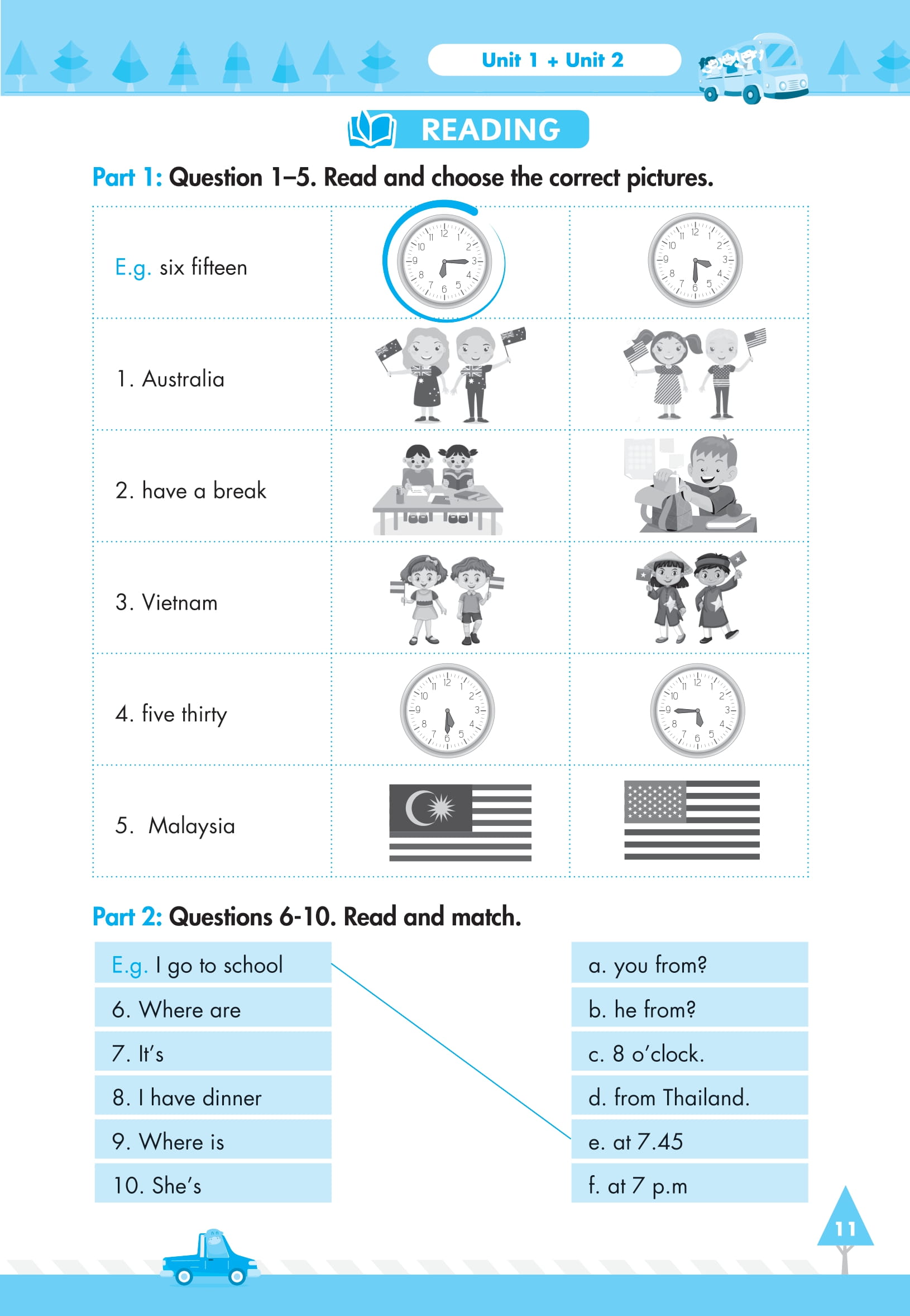 big 4 - bộ đề tự kiểm tra 4 kỹ năng nghe-nói-đọc-viết tiếng anh lớp 4 - tập 1 (cơ bản và nâng cao) - Ảnh 11