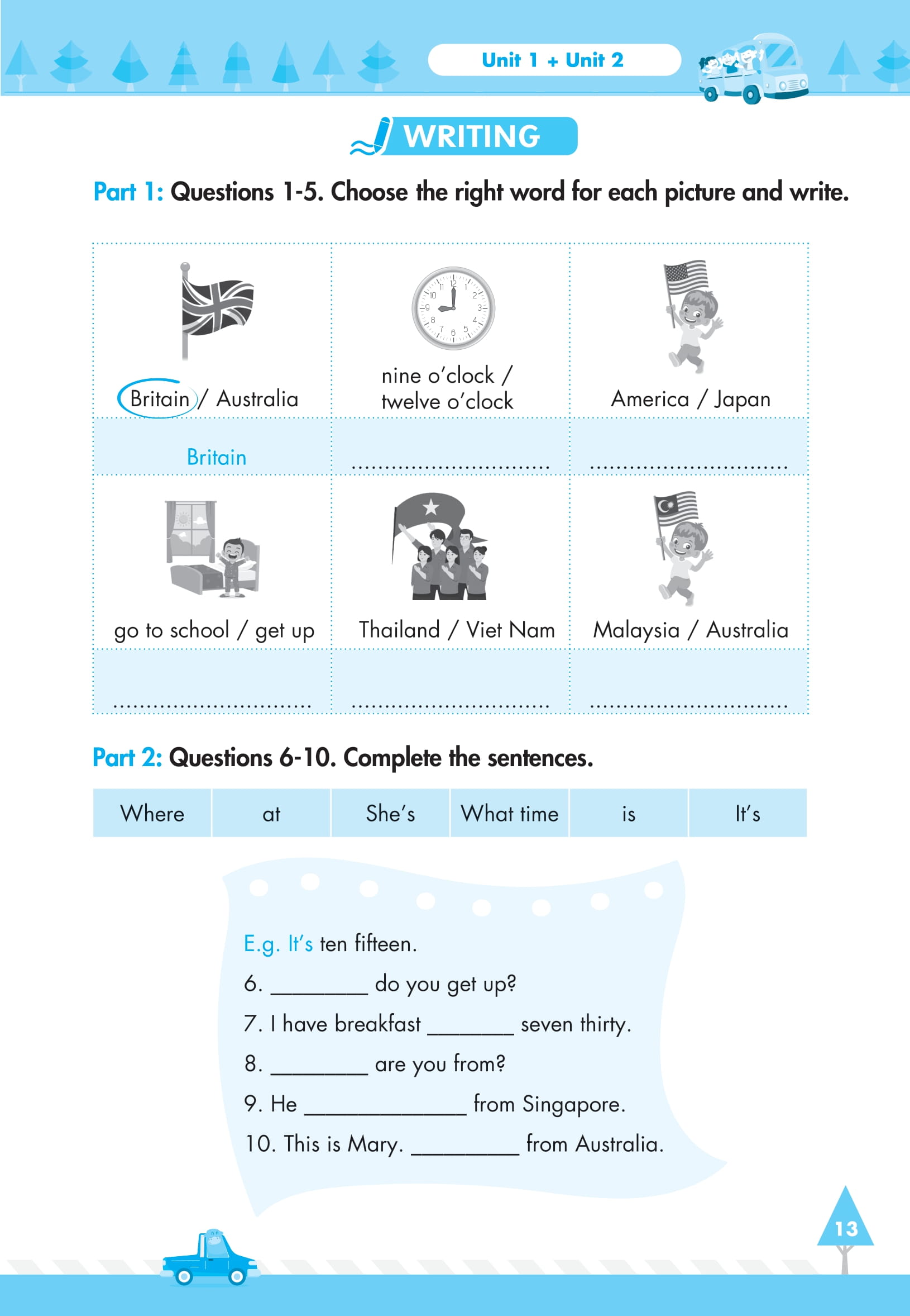 big 4 - bộ đề tự kiểm tra 4 kỹ năng nghe-nói-đọc-viết tiếng anh lớp 4 - tập 1 (cơ bản và nâng cao) - Ảnh 13