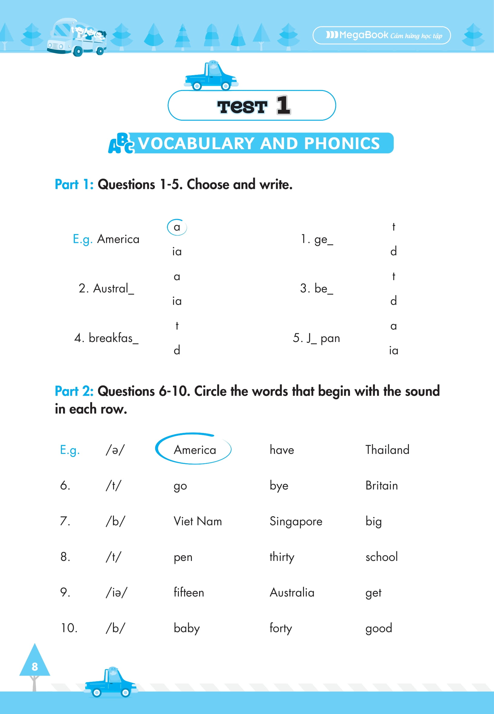 big 4 - bộ đề tự kiểm tra 4 kỹ năng nghe-nói-đọc-viết tiếng anh lớp 4 - tập 1 (cơ bản và nâng cao) - Ảnh 8