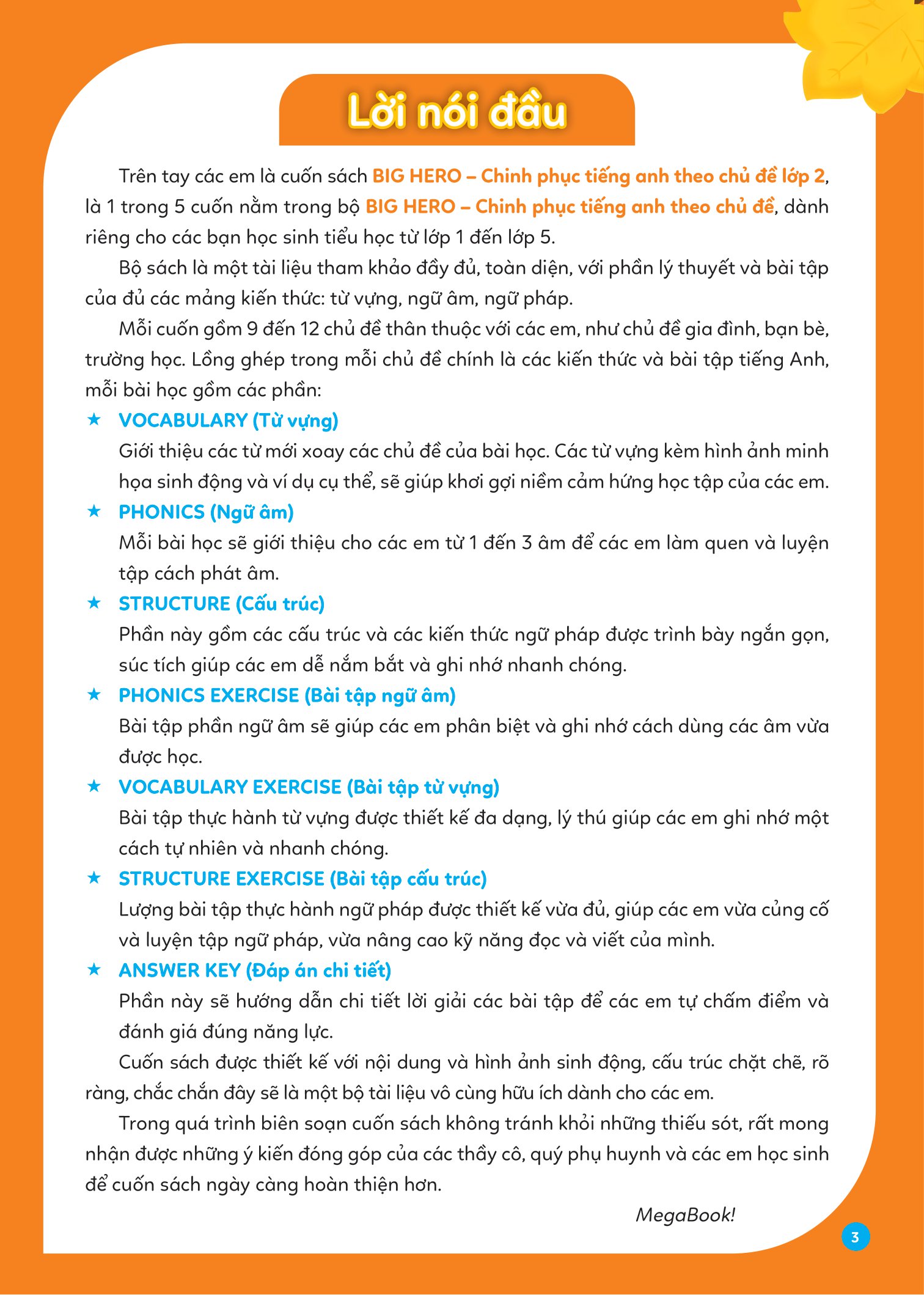 big hero - chinh phục tiếng anh theo chủ đề lớp 2 - Ảnh 3