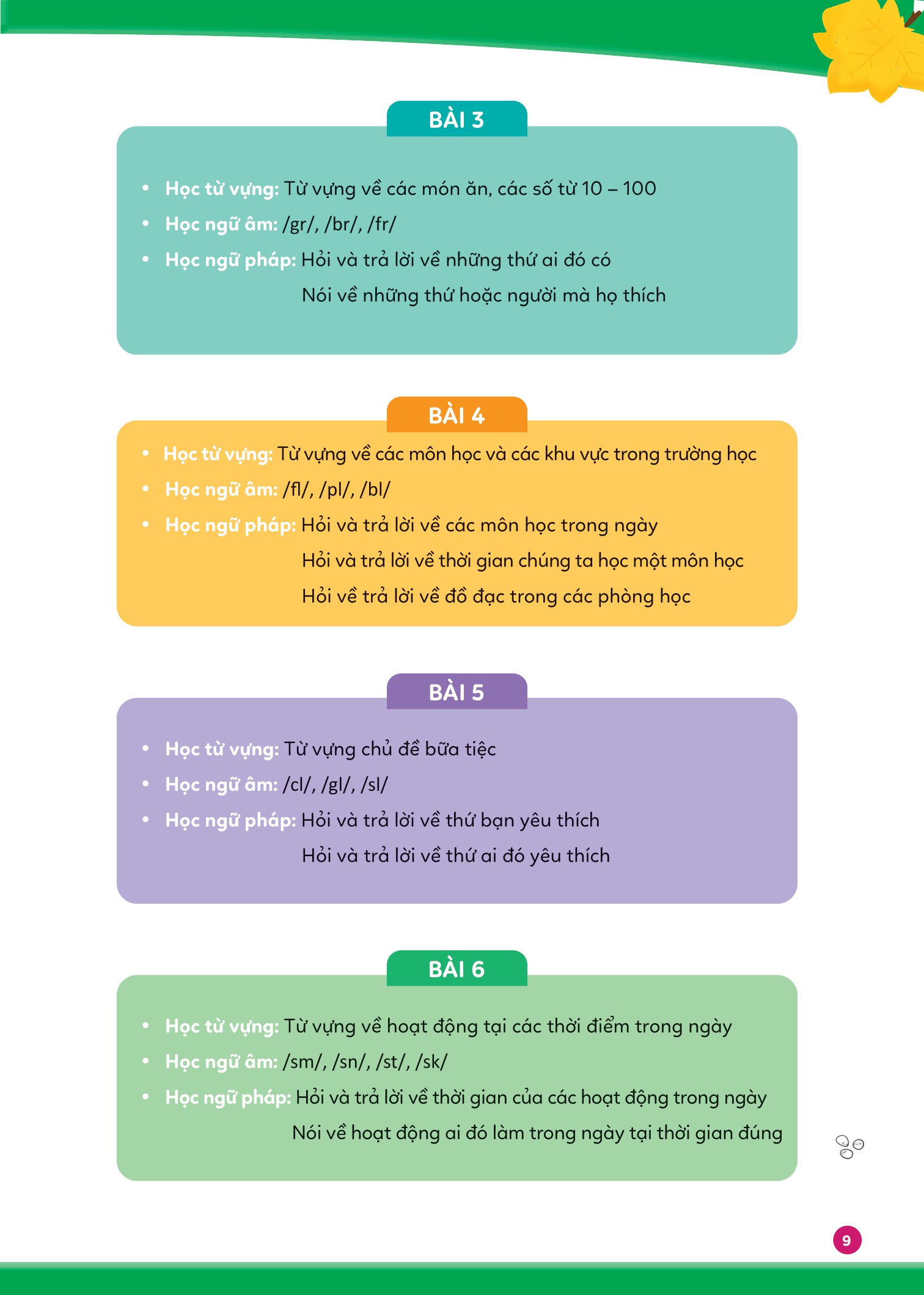 big hero chinh phục tiếng anh theo chủ đề lớp 3 - Ảnh 9