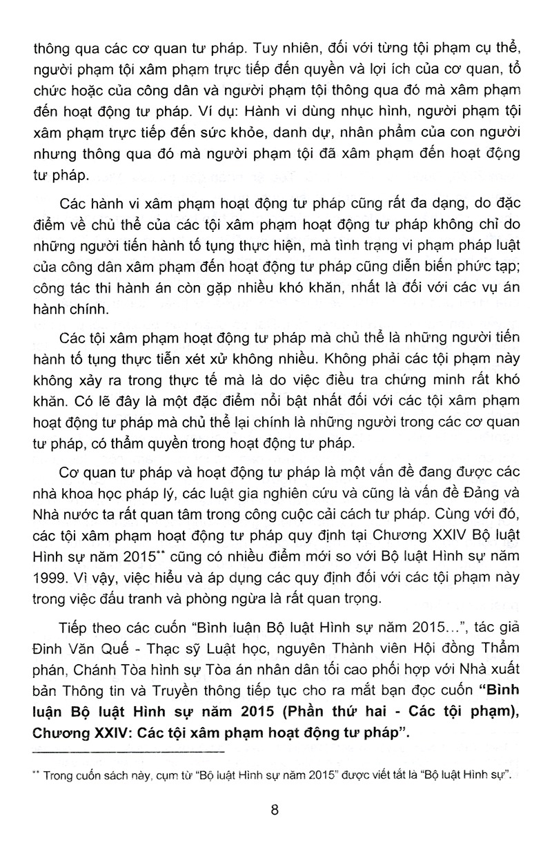 bình luận bộ luật hình sự 2015 - phần 2 các tội phạm - chương xxiv - các tội xâm phạm hoạt động tư pháp - Ảnh 8