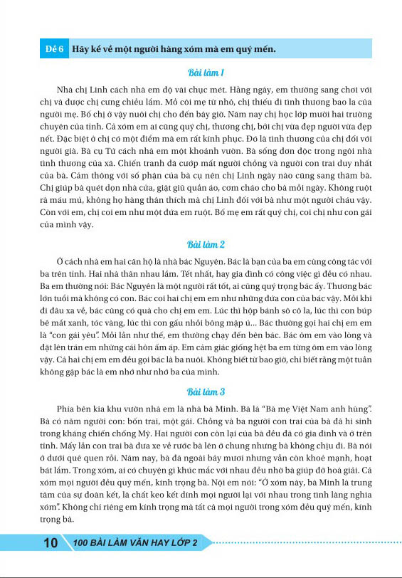 Bộ 100 Bài Làm Văn Hay Lớp 2 - Ảnh 4