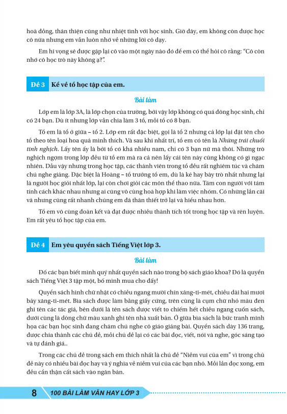 Bộ 100 Bài Làm Văn Hay Lớp 3 - Ảnh 4