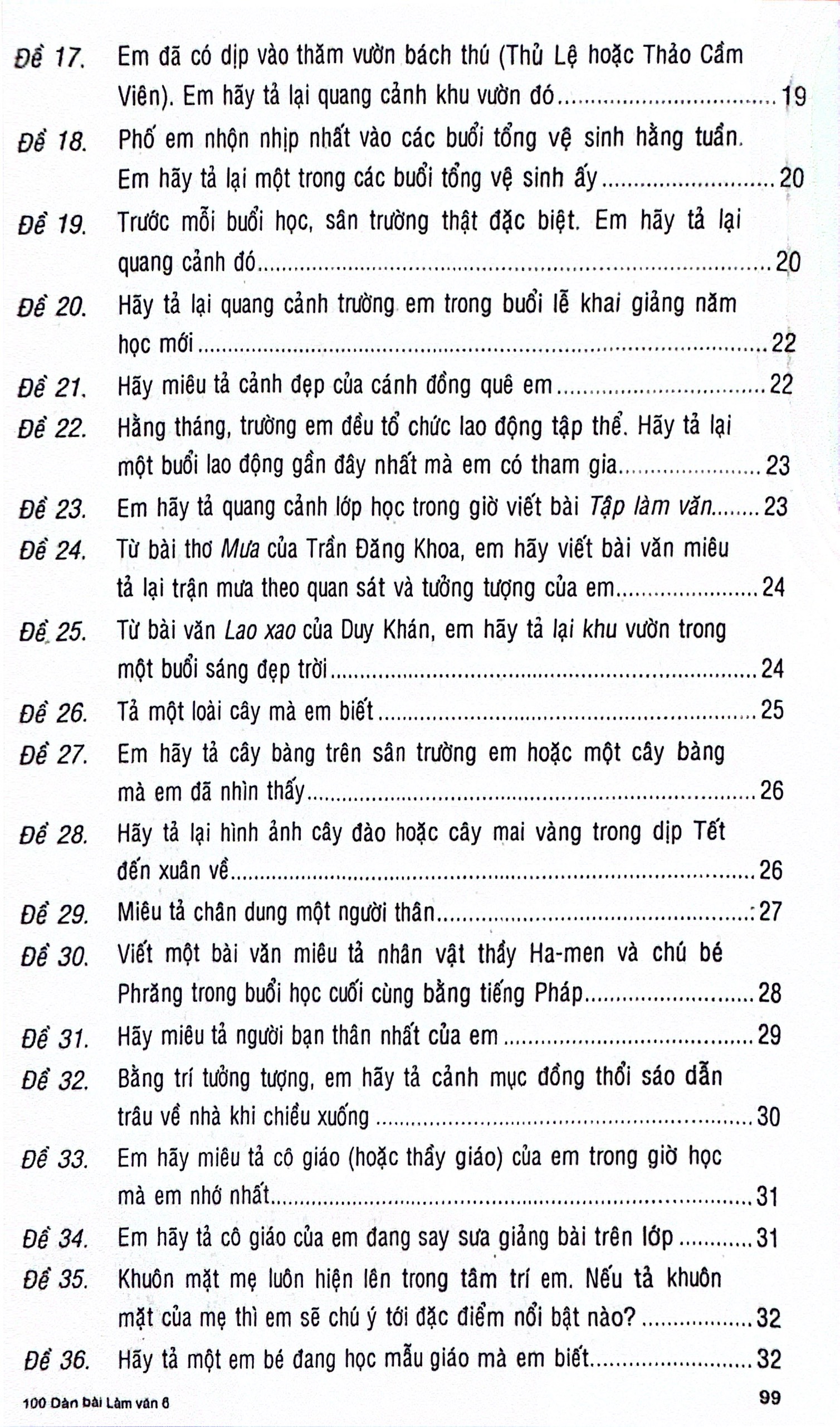 Bộ 100 Dàn Bài Chi Tiết Tập Làm Văn 6 (Theo Chương Trình GDPT Mới) - Ảnh 5
