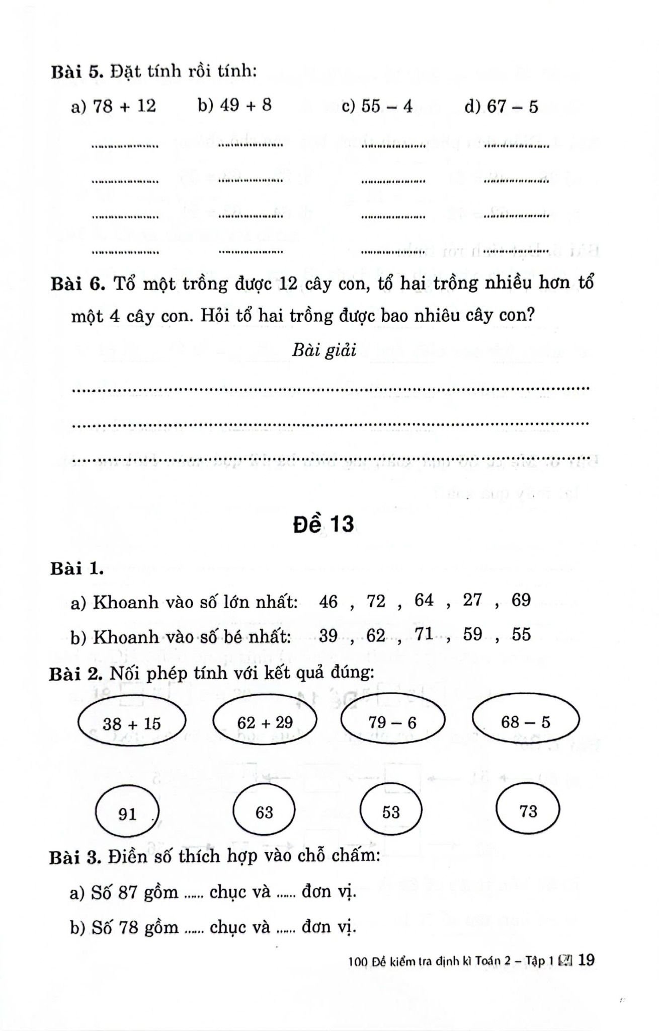 Bộ 100 Đề Kiểm Tra Định Kì Toán 2 - Tập 1 - Có Đáp Án Và Lời Giải (Biên Soạn Theo Chương Trình Giáo Dục Phổ Thông Mới) - Ảnh 4