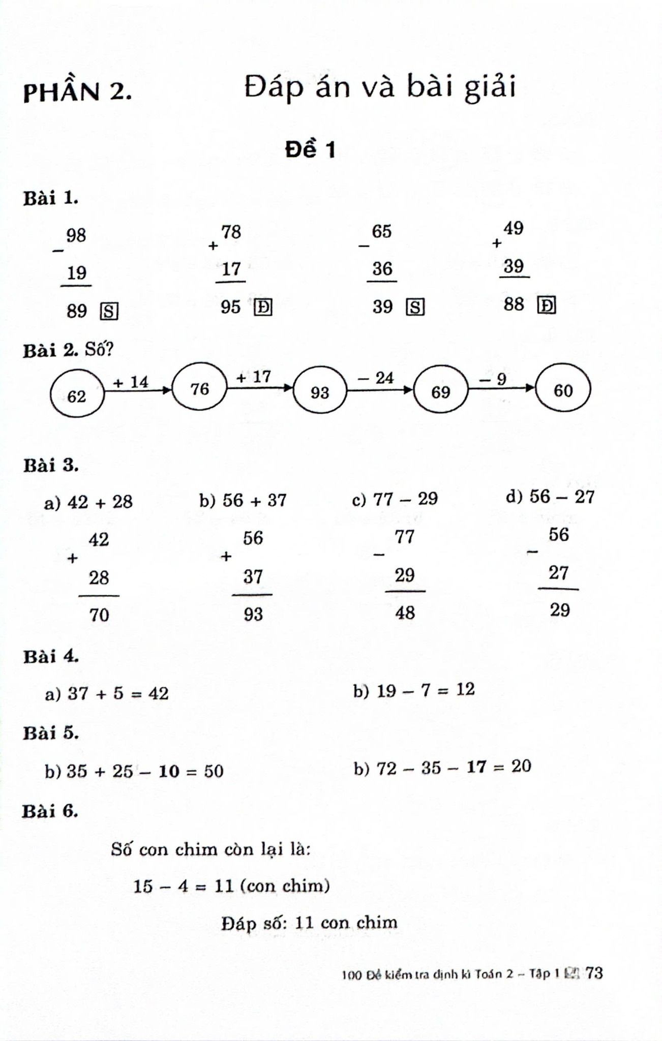 Bộ 100 Đề Kiểm Tra Định Kì Toán 2 - Tập 1 - Có Đáp Án Và Lời Giải (Biên Soạn Theo Chương Trình Giáo Dục Phổ Thông Mới) - Ảnh 7