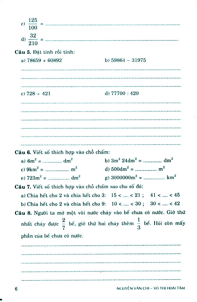 bộ 100 đề kiểm tra định kì toán 4 - tập 2 - có đáp án và lời giải (biên soạn theo chương trình gdpt mới) - Ảnh 6