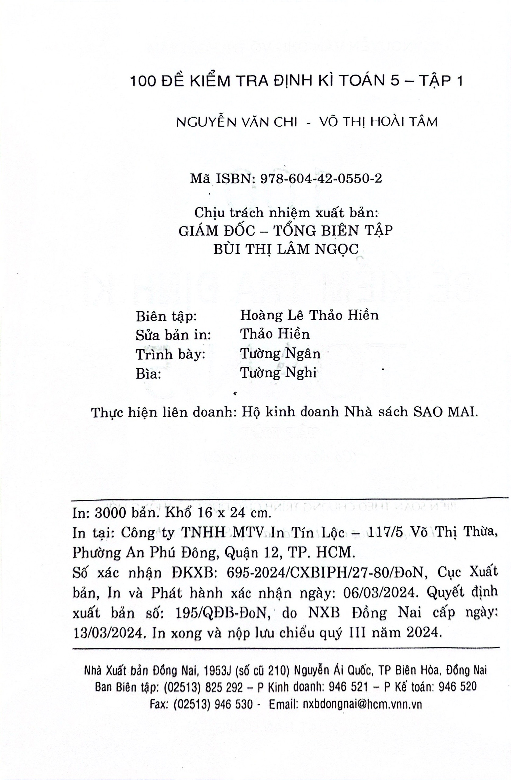 Bộ 100 Đề Kiểm Tra Định Kì Toán 5 - Tập 1 (Theo Chương Trình GDPT Mới) - Ảnh 7