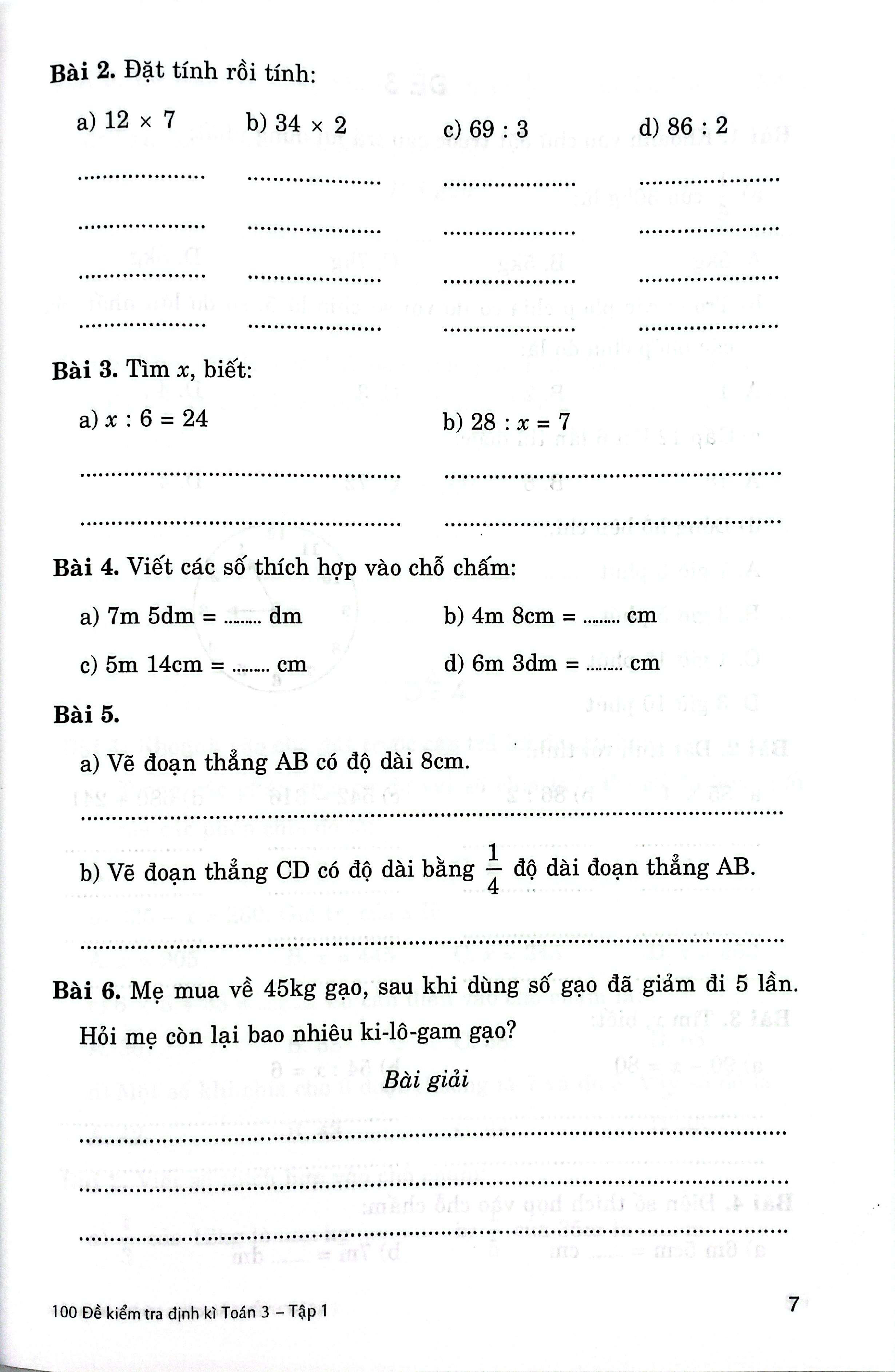 Bo
100 De Kiem Tra Dinh Ky Toan 3 - Tap 1 (Co Dap An Va Loi Giai) - Ảnh 6